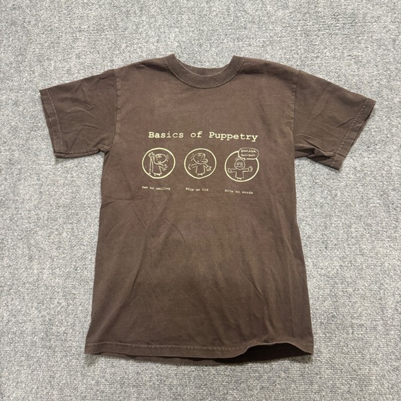 Other - VTG Basics Of Puberty T-shirt men's S Brown Gildan Ultra Cotton 90s Y2K